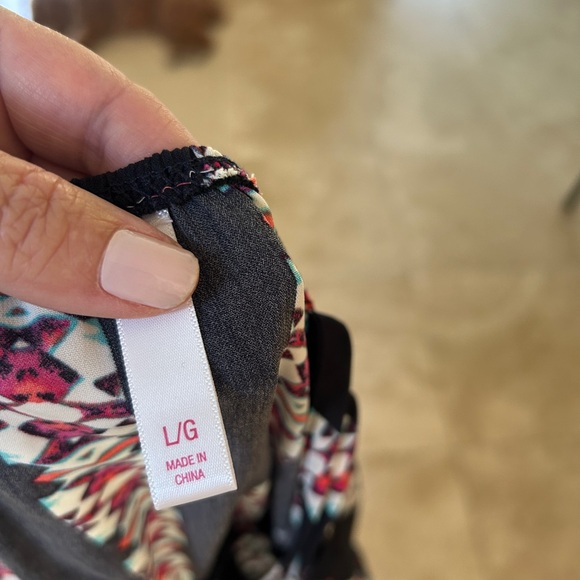 Black Striped Printed Romper with Crisscross Straps - Picture 5 of 5